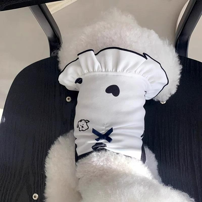 ins wind spring summer dog love waist suspender dress cat princess wind skirt teddy pet clothes