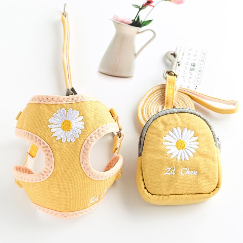 Pet Supplies Cat Dog Traction Rope Small Dog Vest Chest Strap Set