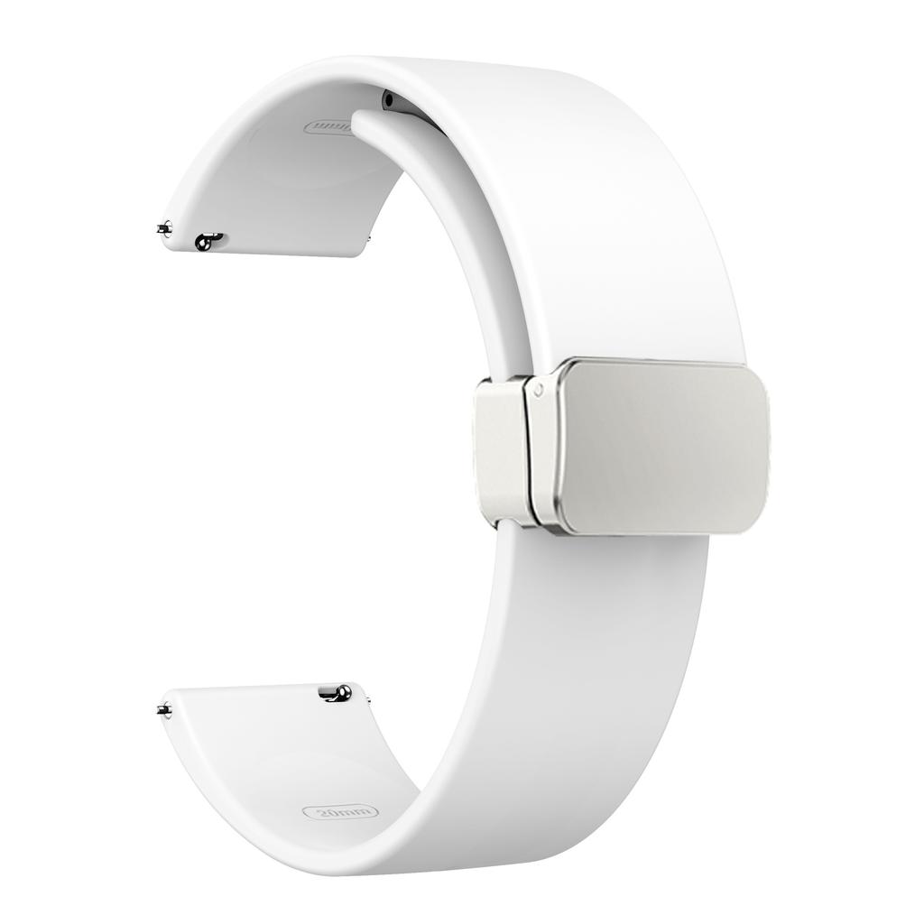 Sport Bands for Huawei Watch 4/Watch 4 Pro/Watch 3/Watch 3 Pro,Silicone 22mm Watch Strap with Silver Magnetic Folding Buckle