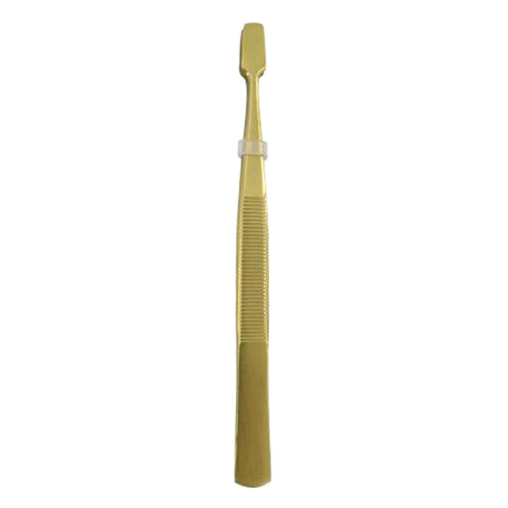 Eyebrow Tweezer Slant Flat Tip Closed Clamp Face Eye Hair Remover False Eyelash Extension Eyelid Sticker Applicator