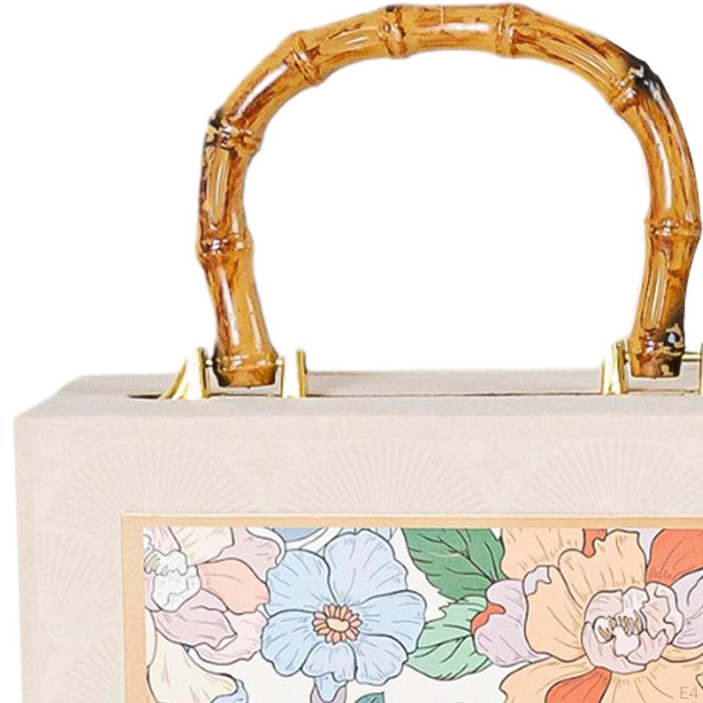 Brautjungfern-Geschenkbox Hochzeits-Süßigkeiten-Dekoration Geprägte Blume Gedruckt Andenken