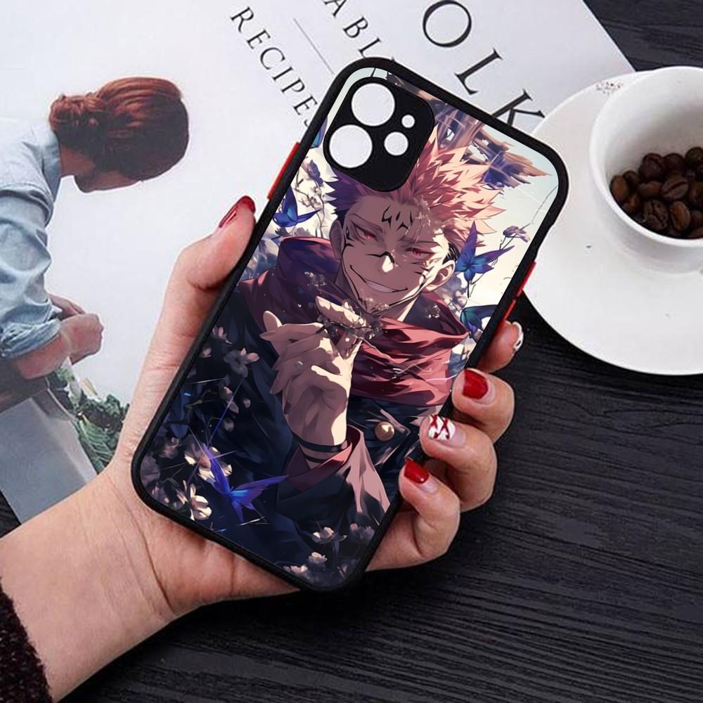 Jujutsu Kaisen Ryomen Sukuna Phone Case For IPhone 14 11 12 13 Mini Pro Max 8 7 Plus X XR XS MAX Translucent Matte Cover