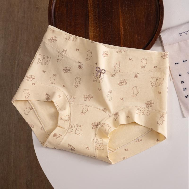 Girls Spring and Autumn Pure Cotton Floral Antibacterial Extended Package Hip Angle Underwear
