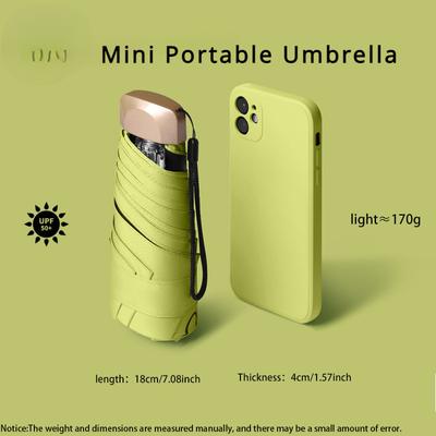 Sun Umbrella Outdoor UV Protection Ultralight Folding Five-fold Umbrella Sunshade Umbrella Portable Umbrella