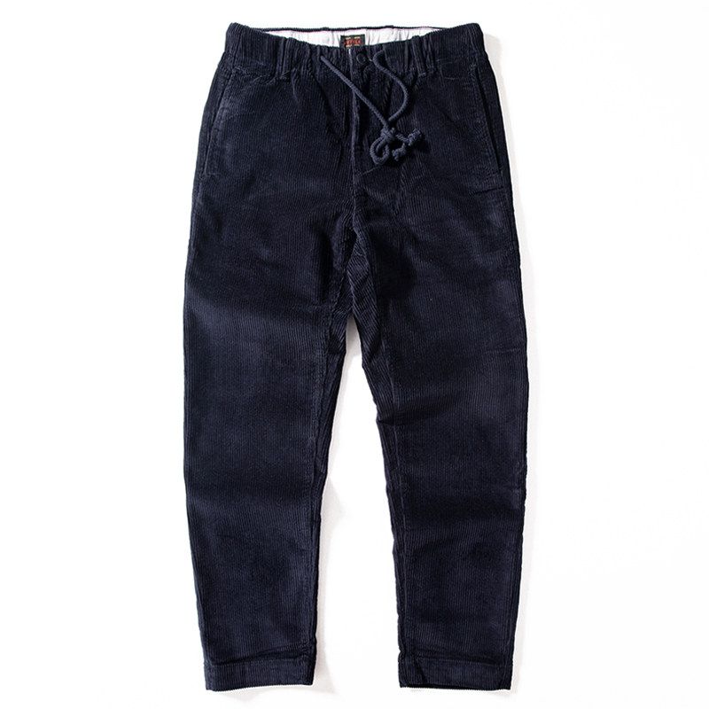 Corduroy Pants Men s Fall and Winter New Arrival Heavy and Thick Corduroy Casual Pants Amekaji Retro Pencil Pants Pants Blue 30