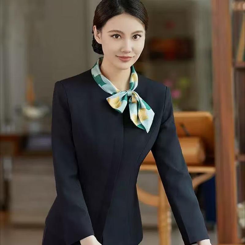 Black Long Sleeve Professional Work Uniform L