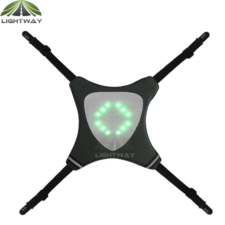 Flashing LED Safety Vest Cycling Led Signal Vest Bike Safety Wireless Turn Vest with Turn Signal Light