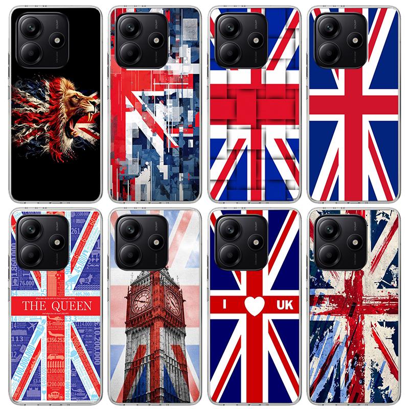 Union Jack England UK Flag Phone Case For Xiaomi Redmi Note 10 11 12 13 14 15 Pro Plus 11S 12S 14S 11T 11E 10S Soft TPU Back Cov