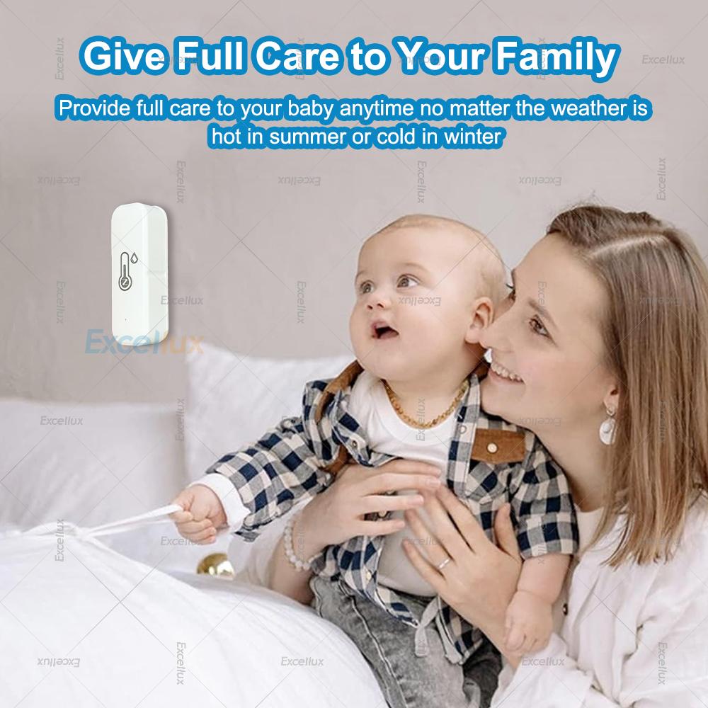 Zigbee Temperature And Humidity Sensor App Remote Monitor Indoor Thermometer Hygrometer Smart Home Works With Zigbee Gateway