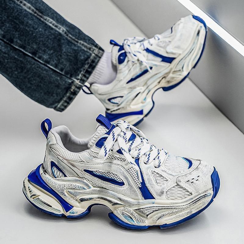 Fashion New Old Versatile Breathable Soft Sole Sports Casual Shoes Trendy Mesh Sports Heightening Shoes