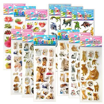 12 Stück Scrapbook-Aufkleber Echte Tiere Dinosaurier 3D-Blasenaufkleber Scrapbook-Album DIY-Dekoration für Mädchen Jungen Geschenke TMZ