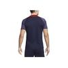 Nike Letter Print Colorblock Round Neck Short Sleeve Soccer Jersey Paris Saint-Germain Men Tops Navy-Blue DX3022-499