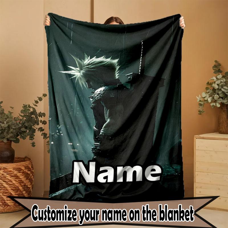 Custom Name Personalized Final Fantasy Print Blanket, Home Decor, Bedroom, Sofa, Camping, Couch, Gifts for Birthday ChristmasEnthusiasts