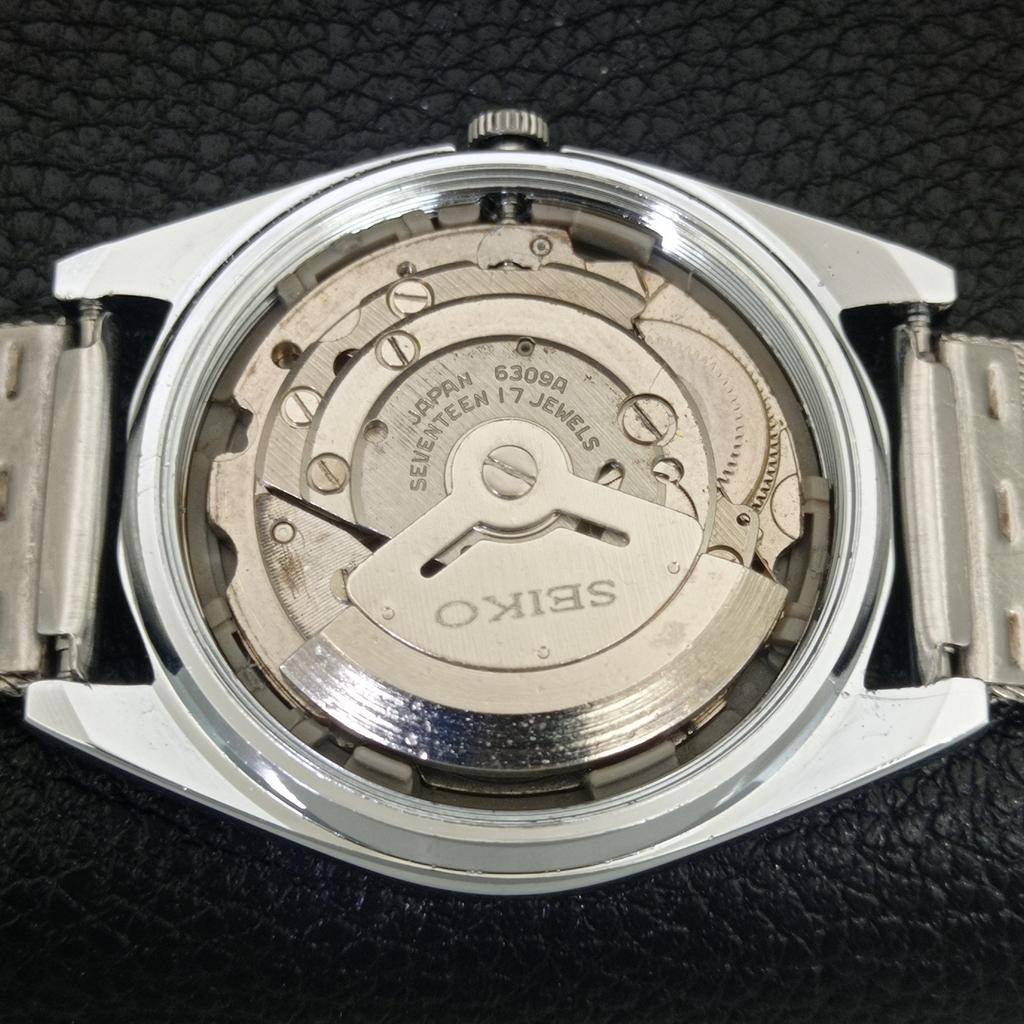 REFURBISHED VINTAGE SEIKO AUTOMATIC 6309A JAPAN MENS WHITE DIAL WATCH a442729-1