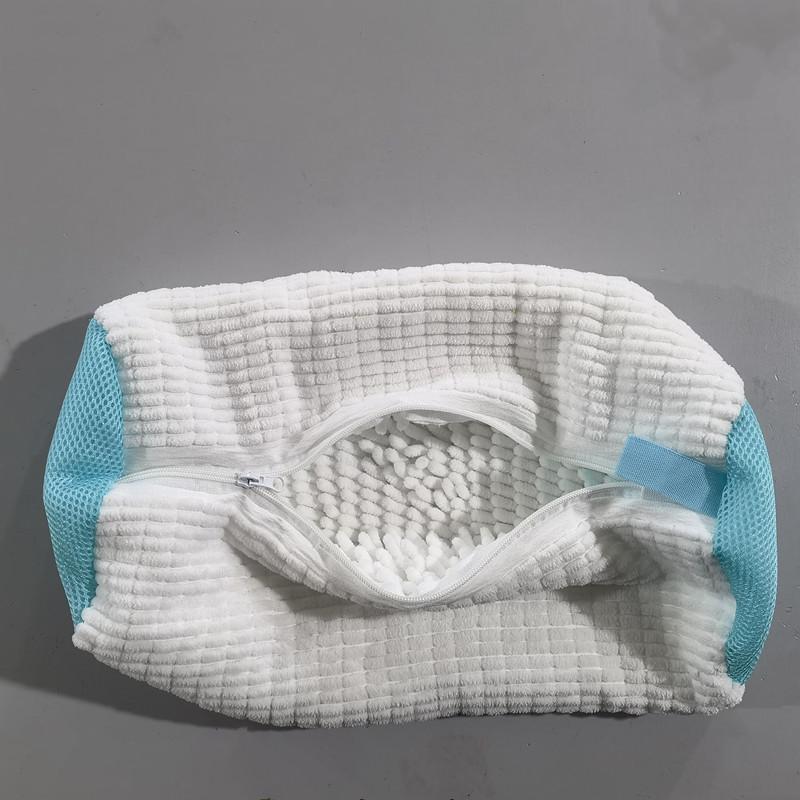 1PC Shoe Washing Machine Bag for Washer & Dryer Soft Chenille Fabric with Fluffy Lining Noise-Fits Sneakers & Shoes Laundry Bags