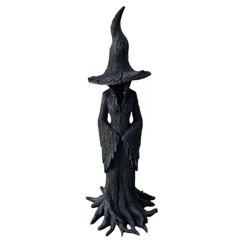 

Witch Statue Halloween Resin Ornament Home Decoration Halloween Witch Statue Gothic Witch Figure for Festival Partry