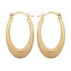 Slender Crescent-Shaped Droplet Creole Earrings