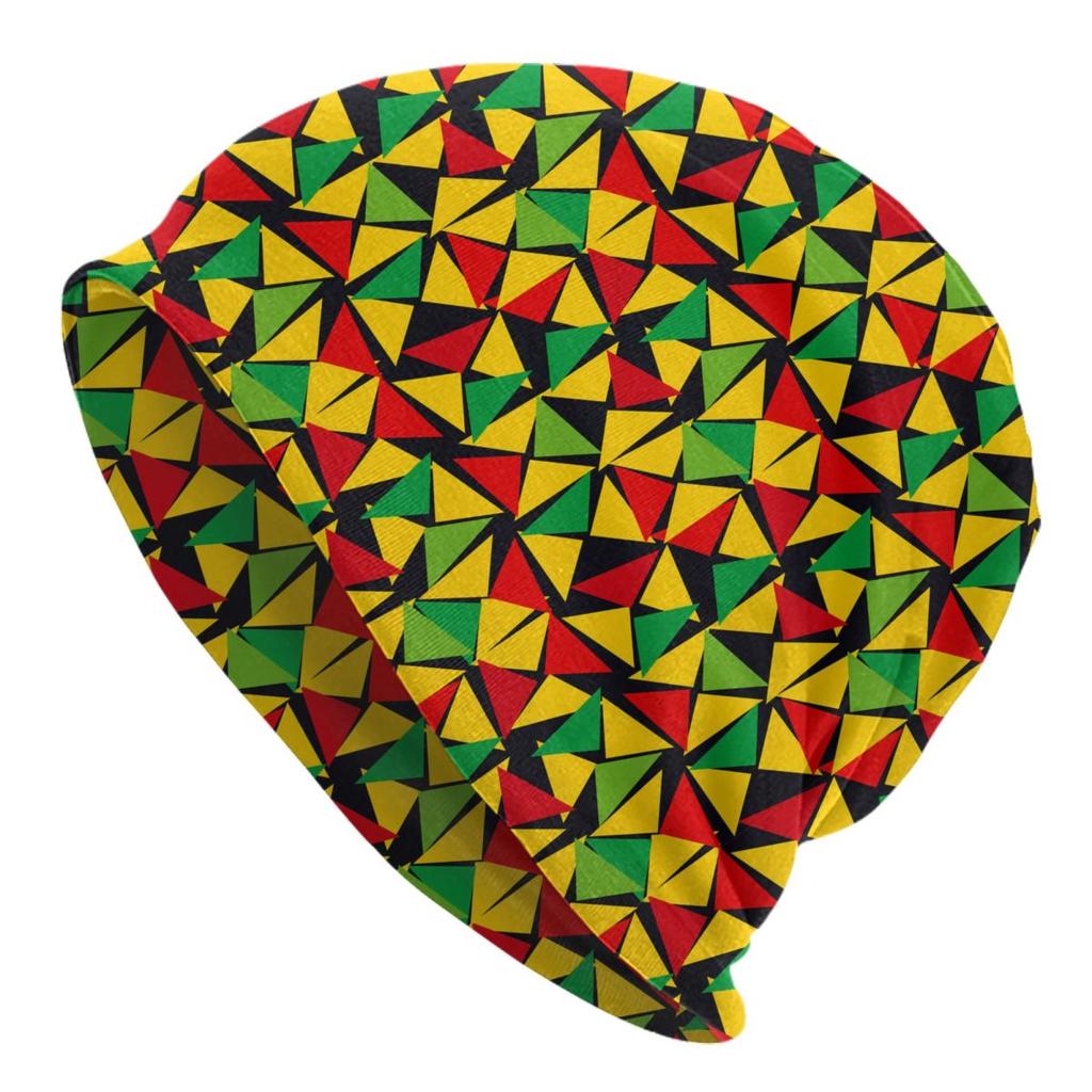 Custom Jamaica Rasta Lion Skullies Beanies Caps Unisex Winter Warm Knit Hat Reggae Jamaican Flag Bonnet Hats Outdoor Ski Cap
