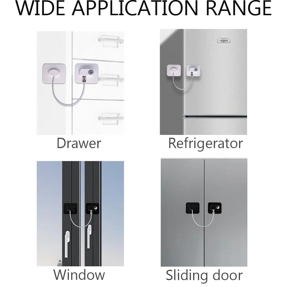 Xiaomi Baby Safety Lock Multifunctional Cabinet Door Window Locks Key Home Security Protection Kids Safe Refrigerator Drawer Lock