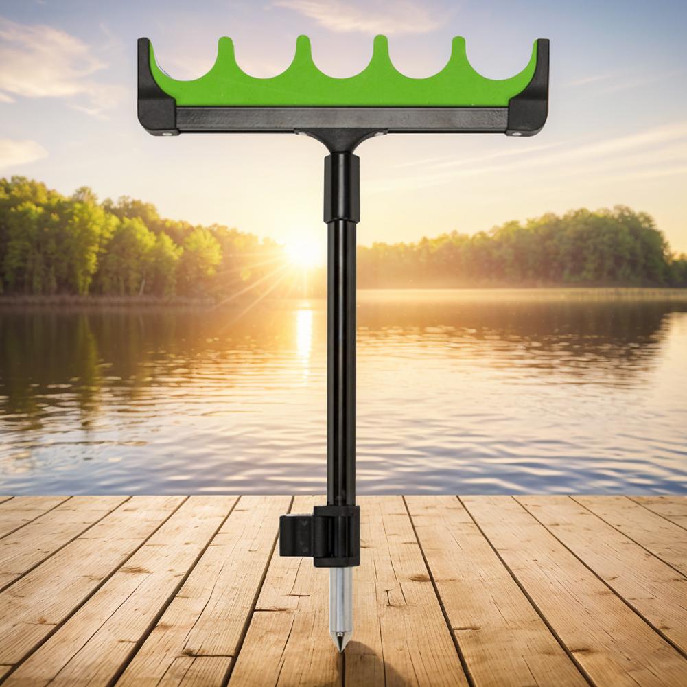 Fishing Rod Holder Fishing Rod Bracket Holds 3/5 Rods Fishing Pole Support Stand Fishing Rod Rest Fishing Accessories