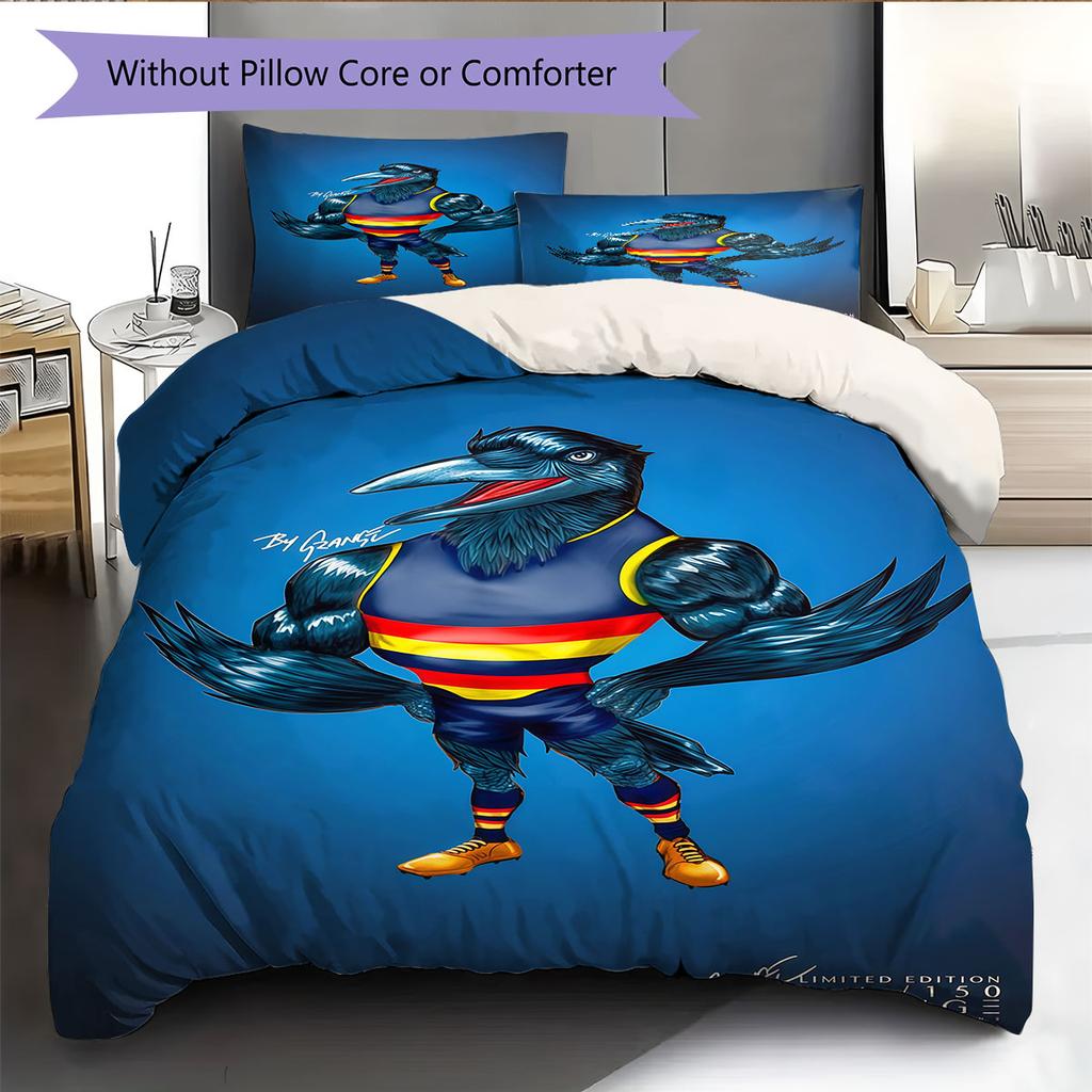 Collingwood Magpies Pride Bedding Quilt Set Quilt Cover Pillowcase Home Decoration Birthday Gift (1 * duvet cover + 2 * pillowcase, without core)