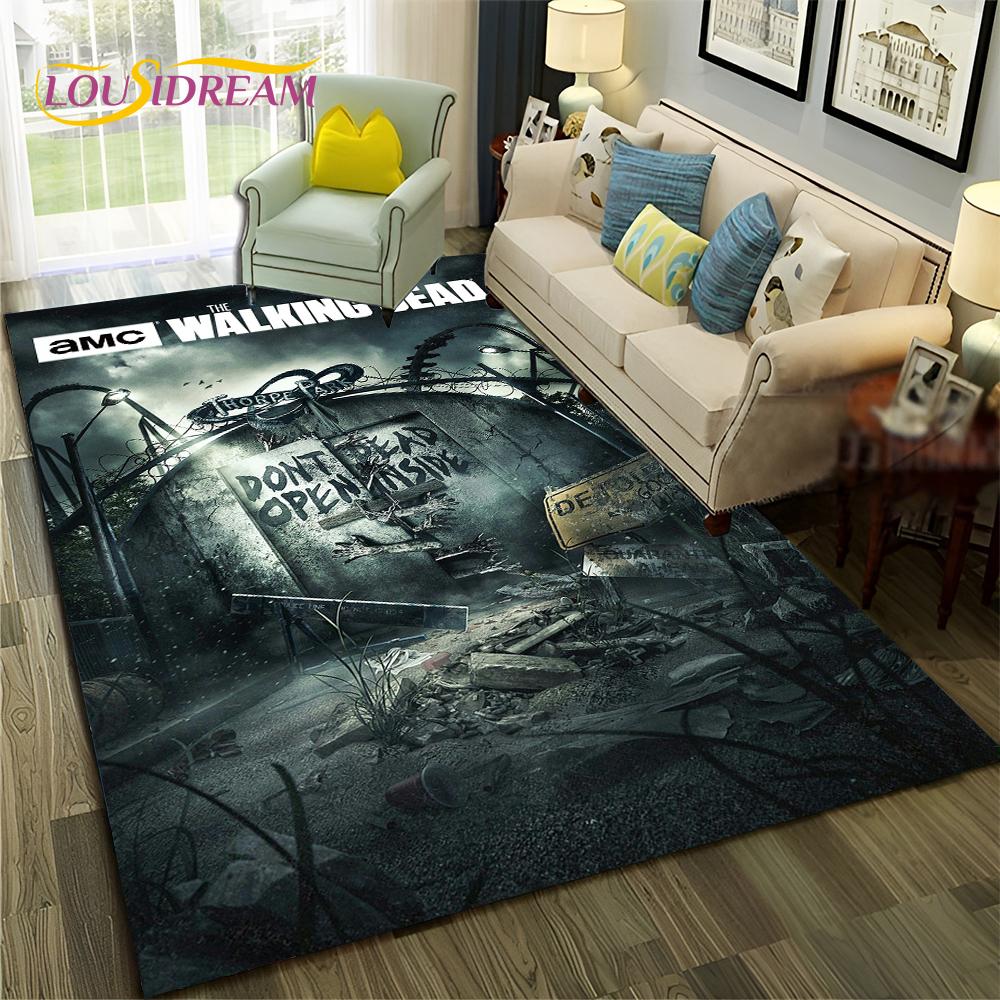 TWD The Walking Dead Rick Horror TV Carpet Rug for Home Living Room Bedroom Sofa Doormat Decor,kids Area Rug Non-slip Floor Mat