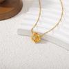 Classic Tiny Polycyclic Pendant Neckalce for Women Stainless Steel Zircon Golden Metal Chain Clavicle Choker Party Gifts Collar