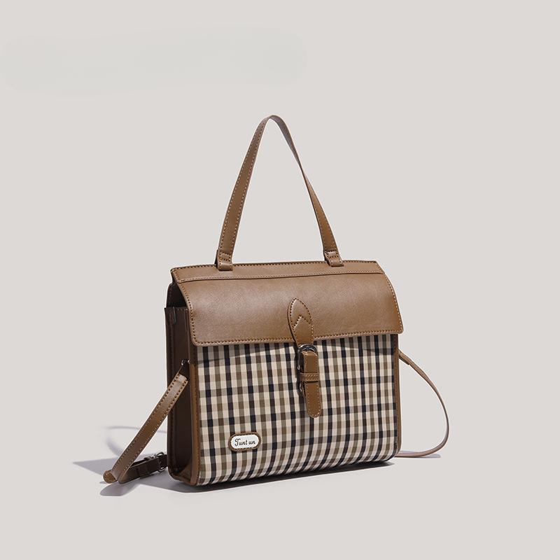 Bag Academy Style Pattern Tote Bag Commuting Versatile Handbag Autumn and Winter Shoulder Bag for Women