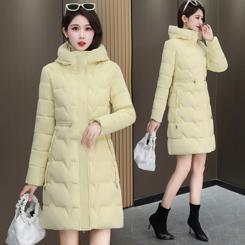 cotton-padded clothes, women's winter coats, new down cotton-padded jackets, medium and long styles, loose, thickened, waist and thin.