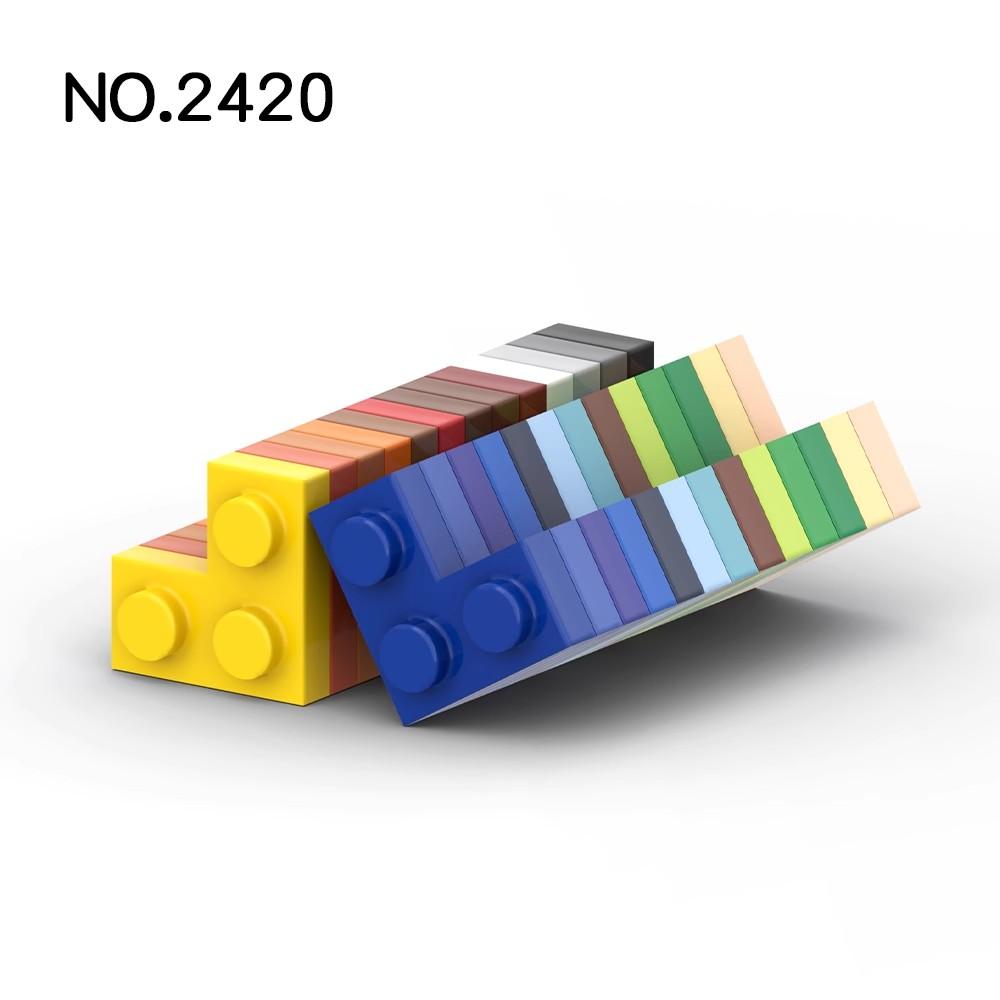 Non-Toxic 20Pcs Moc Parts 2420 Plate 2 X 2 Corner Compatible Bricks Diy Assmble Building Blocks Particle Kid Puzzle Brain Toy Gift