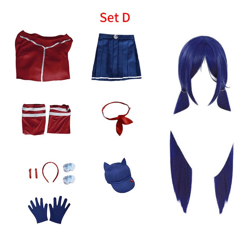 Game Miside Crazy Mita Cosplay Costume Wig Role Play Yandere Mita Mira Jk Uniform Halloween Outfits