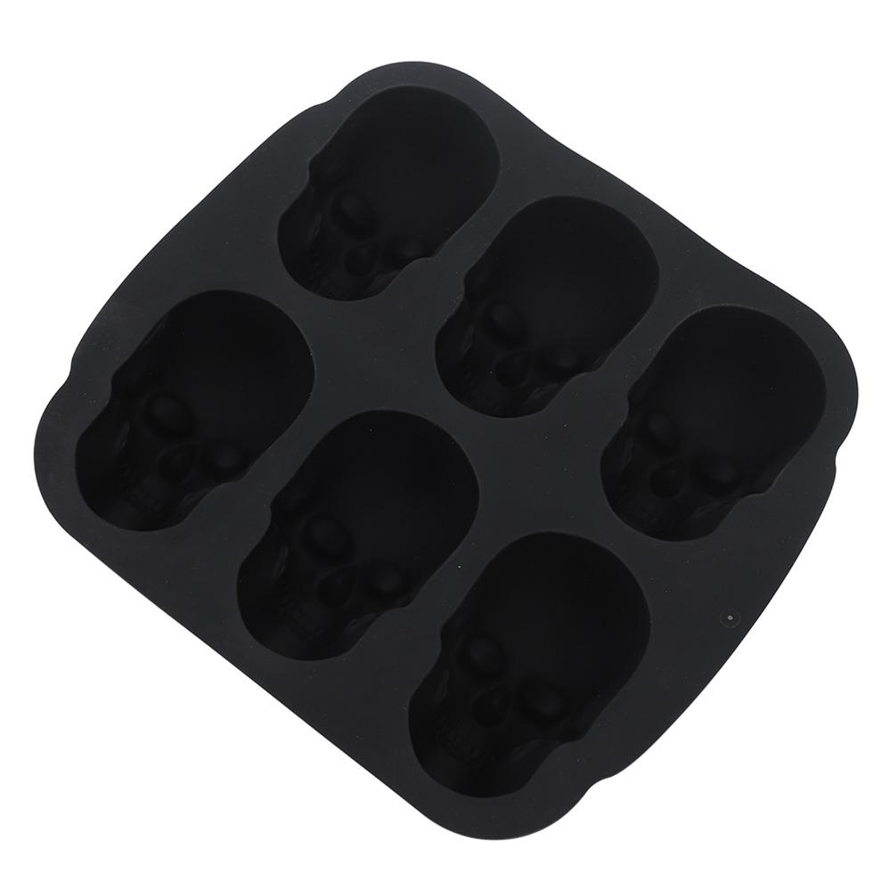 Food Grade Skull Head Baking Mold Elasticity Silicone Skull Baking Mold  Halloween