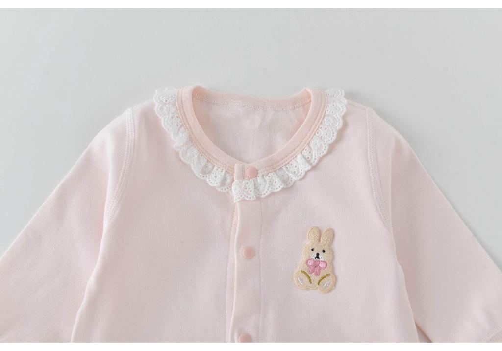 Breathable Baby Long Sleeve Bodysuit Pajamas for Spring & Autumn