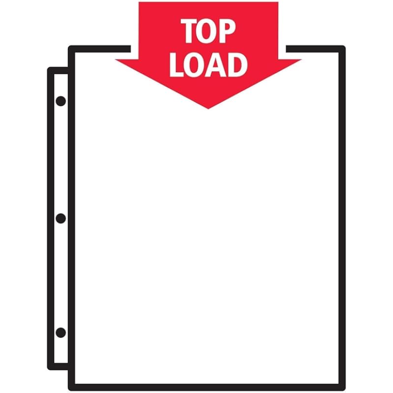 True-Ally 100 Pcs Transparent Document Sleeves, Leaf Sheet Clear Certificates/Waterproof Sheet Protectors 11 Holes Punch