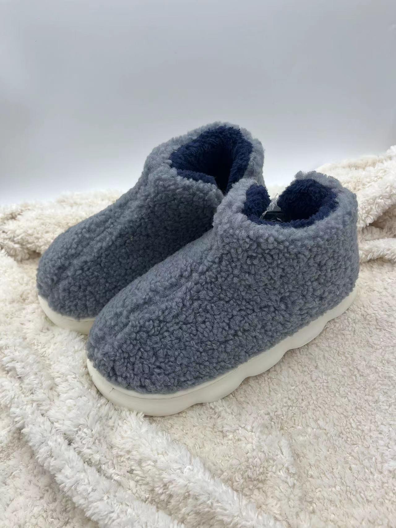 Women s Winter Squishy Cotton Slippers - Thick Sole, Warm Velvet Plush, Indoor Comfort 40/41 серый