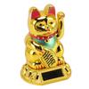 Chinese Lucky Cat Decoration Waving Arm Solar Light Induction Statue Figurine For Home Car Ornaments