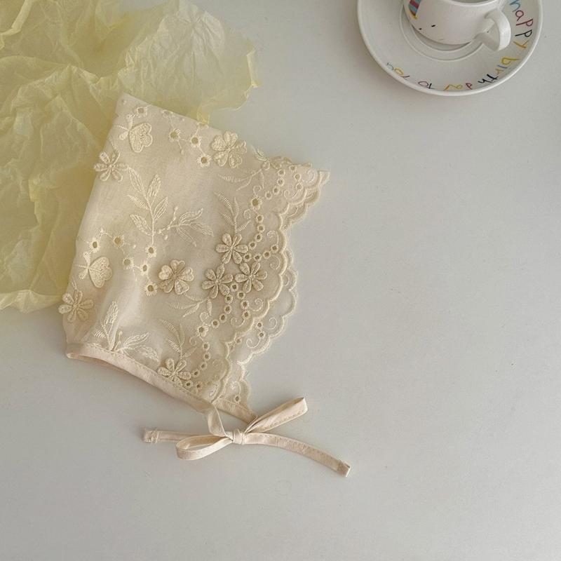 Bequeme Babymütze Sommerhaube Stickerei-Design Fötale Mützen mit Kinnband für Säuglingsmädchen 2-18 Monate