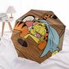 Tigger, Bedtime Themed Automatic Opening and Closing Umbrella, Brightly Colored 8-rib Portable Umbrella, Suitable for Men and Women, A Perfe