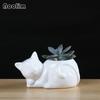 Ceramic Cartoon Cat Flower Pots Mini Succulent Plant Home Tabletop Decor Cute Flowerpots