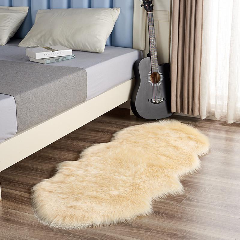 Polyester Plush Area Rug For Bedroom Living Room Non Slip Modern Home Decor