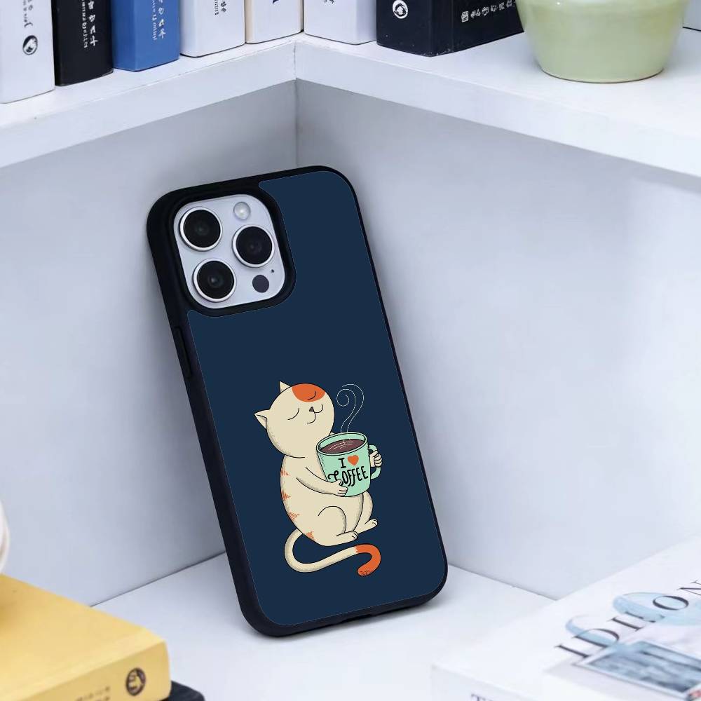 Милый Кот Забавный Чехол Для Телефона Для iPhone 14,16,15,13,17,12,Plus,Pro,Max Магнитный Для Magsafe Матовый Чехол iPhone12mini