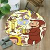 1pc Curious George (6) Print Round Carpet Chair Round Carpet Suitable for Bedroom Living Room Home Decorative Carpet
