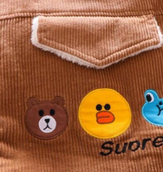 Dziecięca bawełniana kurtka zimowa pluszowa i gruba