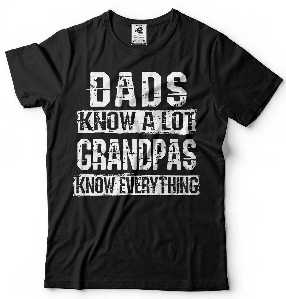 Mens Grandpa Tshirt Grandpa Knows Everything Funny Grandfather Gift Tshirt S