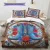 CowboyBoots Pattern Bedding Quilt Set Quilt Cover Pillowcase Home Decoration Birthday Gift (1 * Duvet Cover + 2 * Pillowcase, Without Core)