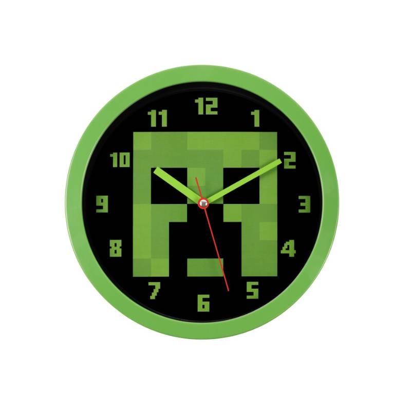 

Пиксельные Зеленые Настенные Бесшумные Часы с Паттерном Minecraft для Дома и Офисных Помещений