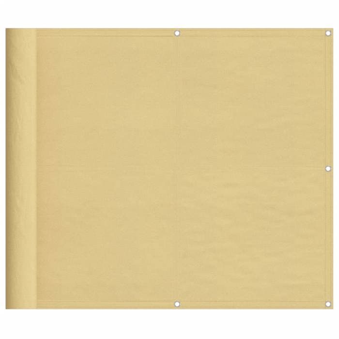 VidaXL Écran de Balcon, Brise-vue de Jardin, Écran de Protection, Écran d'Intimité Terrasse Extérieur, Sable 90x400 cm 100% 4000029