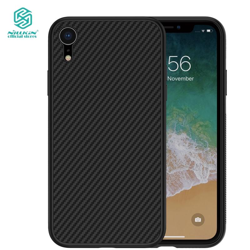 

NILLKIN iPhone XR Твердое углеродное синтетическое волокно PP Пластиковый чехол