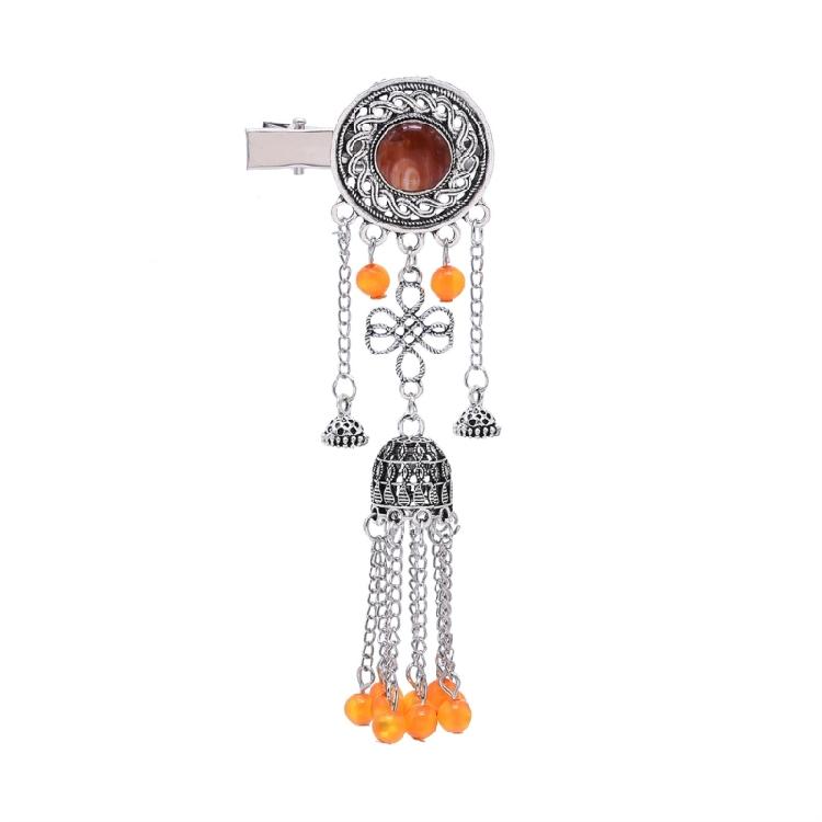 Exotic Hair Clip Side Clip with Tassels For Women Kazak Styles Hair Styling Accessory for Formal Event Costume Accessory