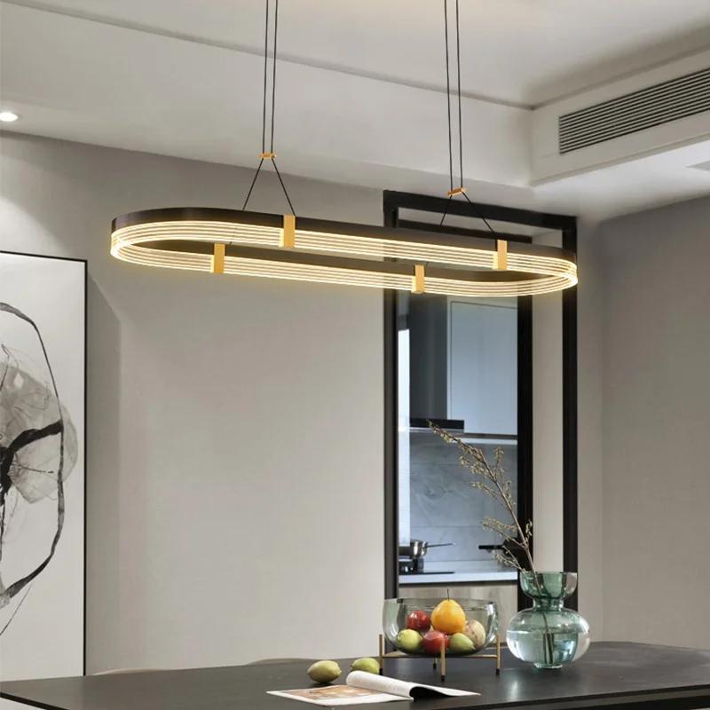 Modern minimalist restaurant pendant light Nordic creative personality designer art bar kitchen long dining table pendant light